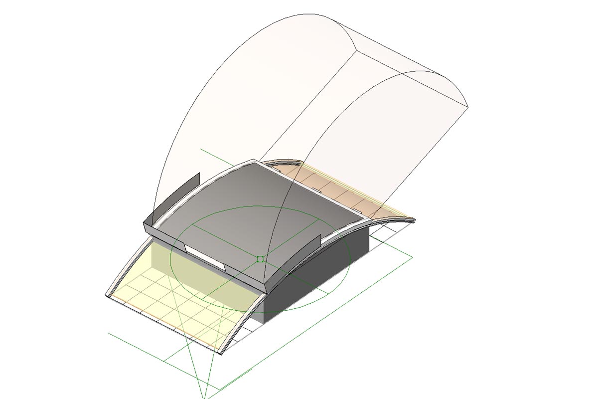 Model BIM klapy oddymiającej Aluco Skylight SL