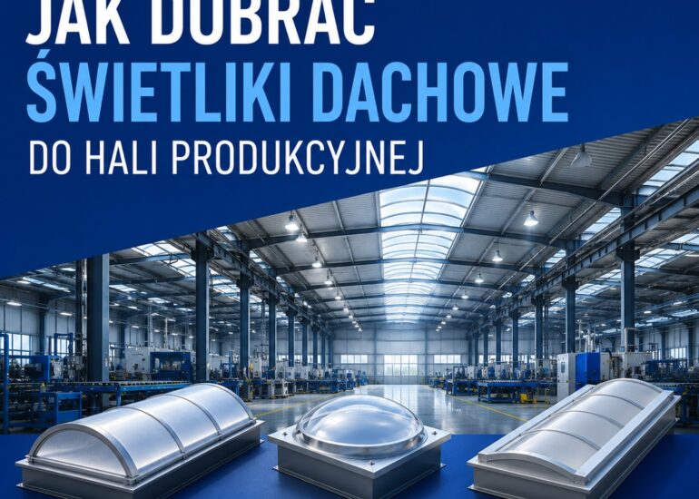 Jak dobrać świetliki dachowe do hali produkcyjnej