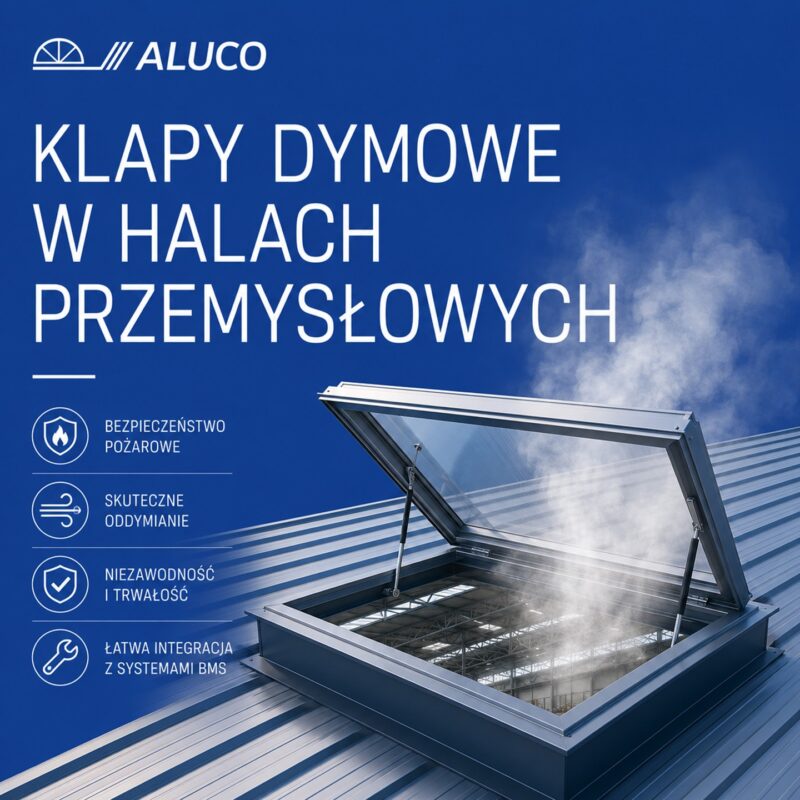 Klapy dymowe w halach przemysłowych
