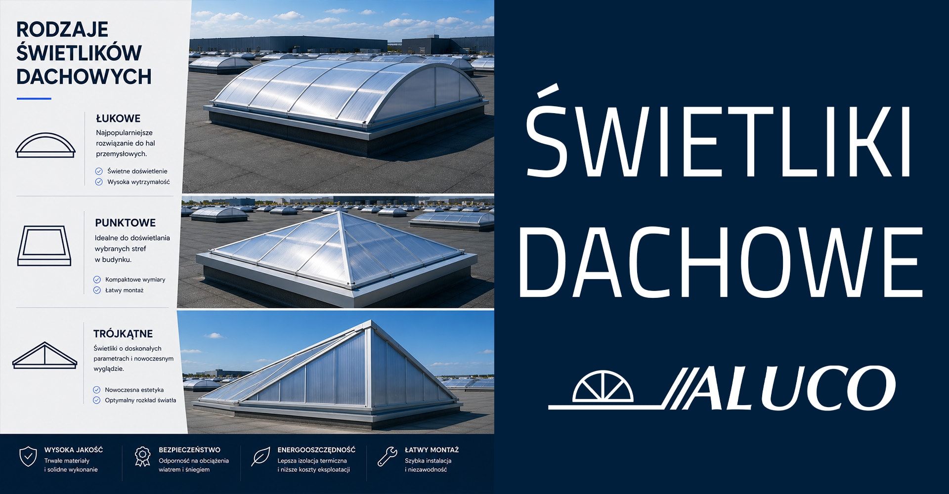 rodzaje świetlików dachowych