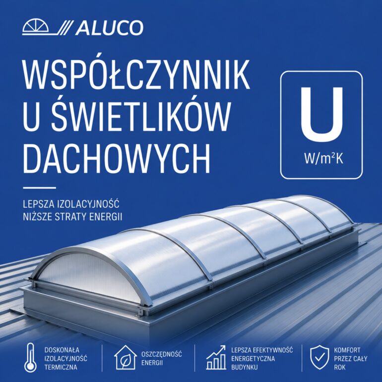współczynnik U świetlików dachowych