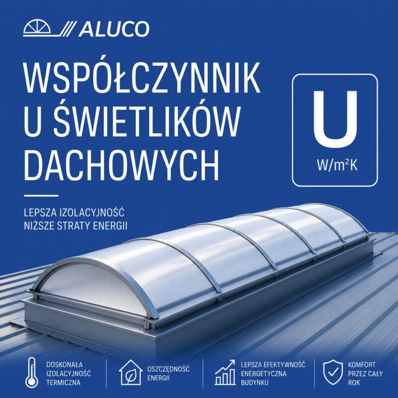 współczynnik U świetlików dachowych