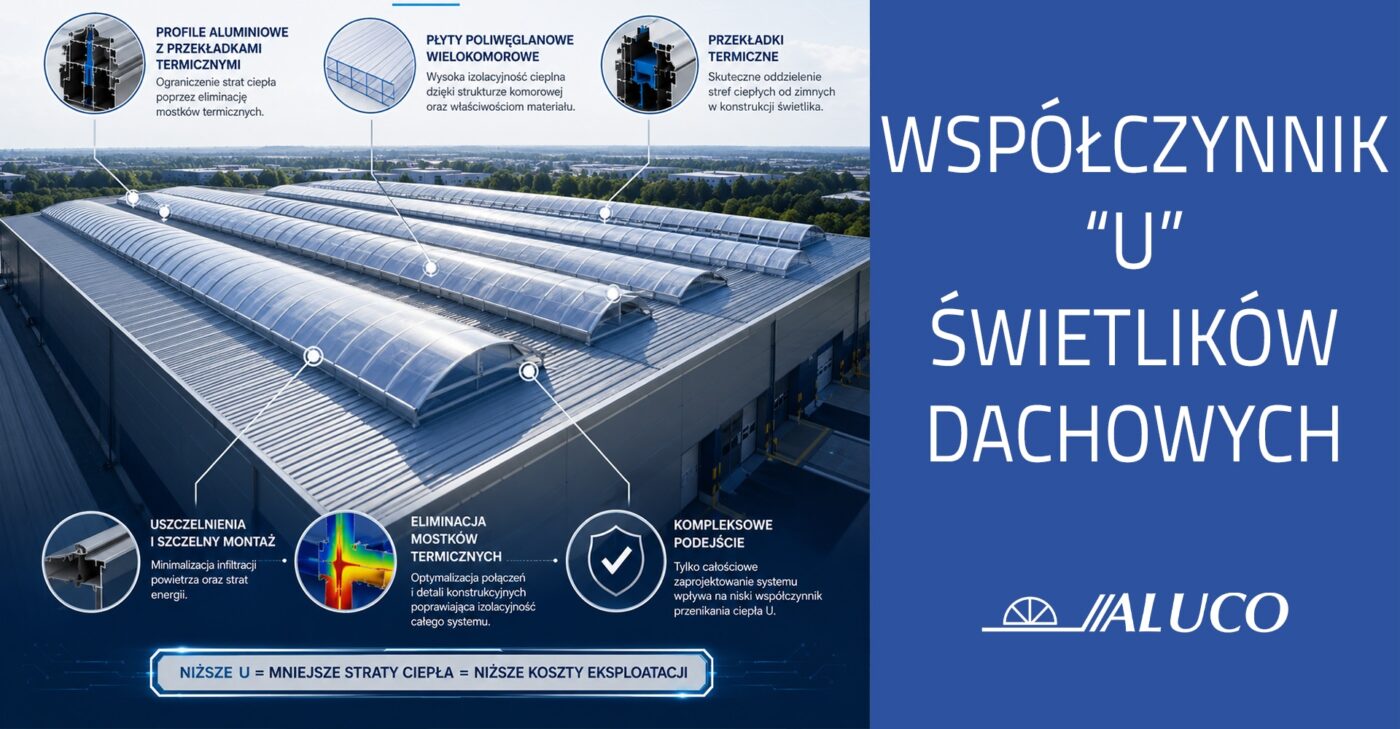 współczynnik U świetlików dachowych