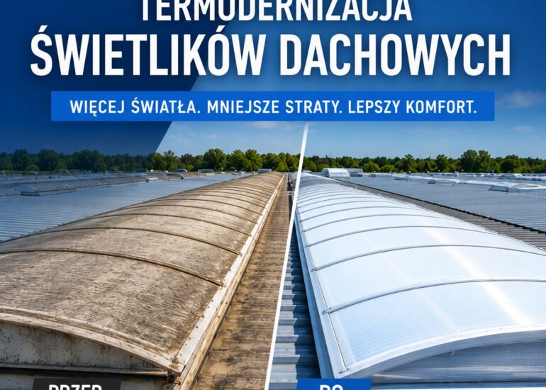 Termomodernizacja świetlików dachowych