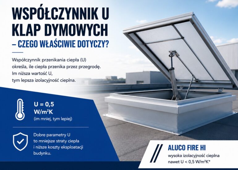 Współczynnik U klap dymowych