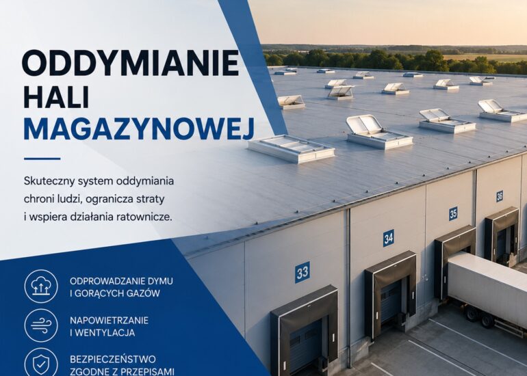 Oddymianie hali magazynowej