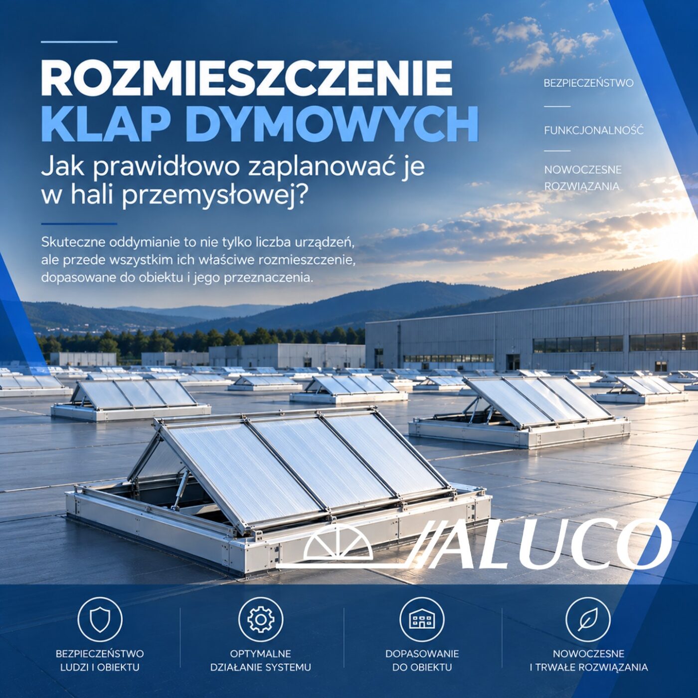 Rozmieszczenie klap dymowych