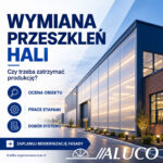 Wymiana przeszkleń hali przemysłowej
